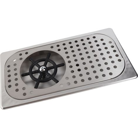 Laveuse de tasse de rinçage en verre 304 équipement de lavage de bouteille d'évier automatique en acier inoxydable avec bac d'égouttement de vidange pour bar de café à la maison