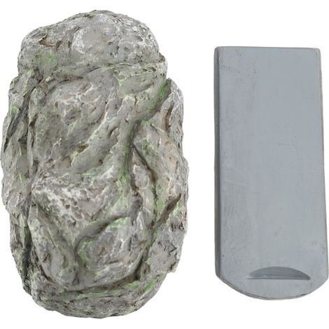 statue jardin exterieur-Cache-Roc Secret Résistant aux Intempéries pour Clés – Pierre Décorative en Résine pour Cacher une Clé Exterieur Jardin Gris Clair (1/5)