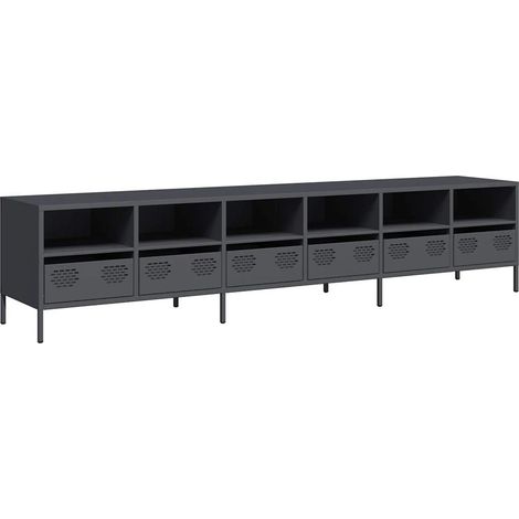 Maison Exclusive - TV-Schrank Anthrazit 202x39x43,5 cm Kaltgewalz