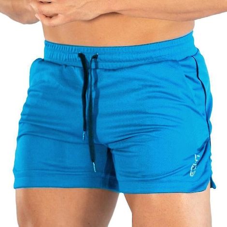 Sportshorts für Herren, Fitnesshosen, Jogginghosen, Größe L, hellblau (1/4)