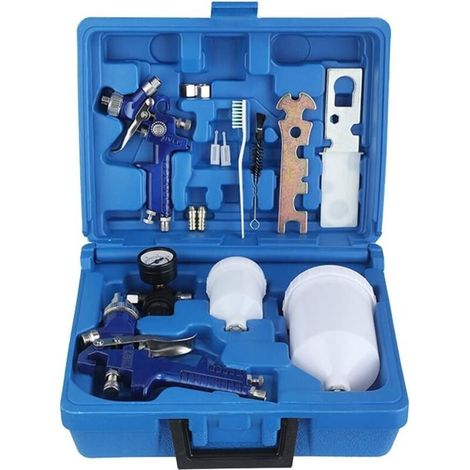 H827+H2000 Pulvérisateur à haute brume HVLP Pulvérisateur Fluide Conseils DIY Spray Peinture Kit Portable Peinture Spray (1/5)