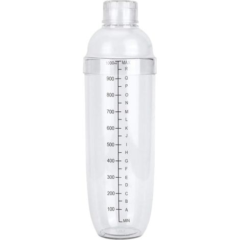 Shaker à protéines, shaker à vinaigrette portable et antidérapant pour fêtes, restaurants, bars, boutiques de bubble tea et usage domestique (1000 ml) (1/5)