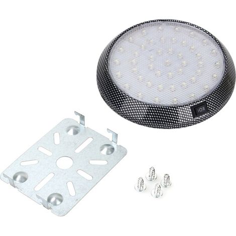 Luce di lettura universale bianca per interni auto, plafoniera, 12V DC, 46 LED -Crezuo