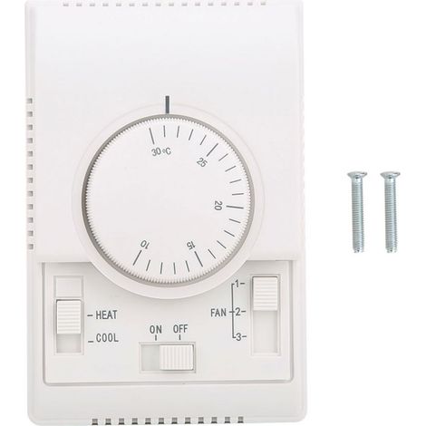 Thermostat Mécanique - Régulateur De Température Pour Climatisation - Montage En Surface - Plage 10 À 30 ℃ - 220 V CA - 1 Pièce (1/5)