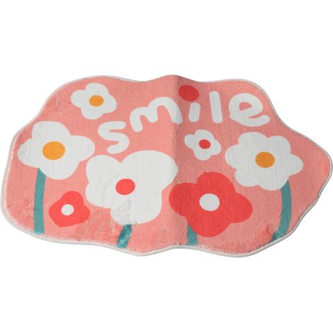 Tapis de sol Imitation cachemire, motif floral mignon et exquis, antidérapant, absorbant l'eau, pour l'entrée et la salle de bain (1/5)