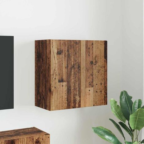 Meuble TV mural-Banc TV-Meuble Télé Bois Ancien 59,5 x 31 x 60 cm Bois d'ingénierie (1/5)