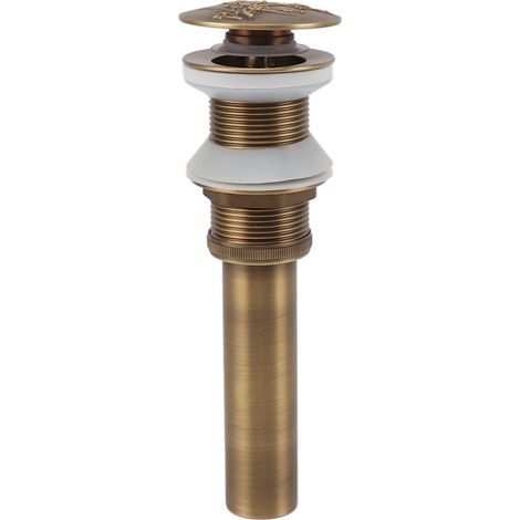 Drain d'évier Escamotable, Pièces d'évier en Cuivre, Large compatibilité, Installation Facile et pour Salle de Bain (sans Trou) (1/5)