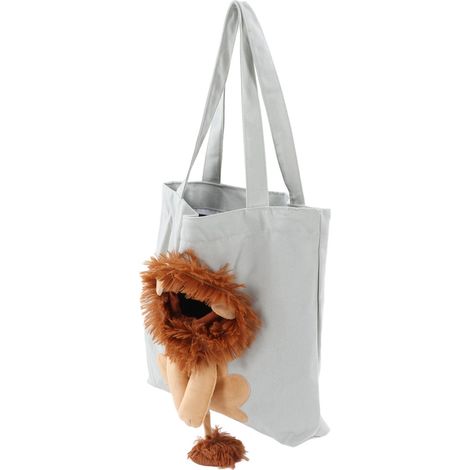 Sac en toile pour animaux de compagnie, mignon, en forme de lion, multifonctionnel, portable, à porter à l'épaule, pour chat de moins de 2,7 kg (type 2). (1/5)