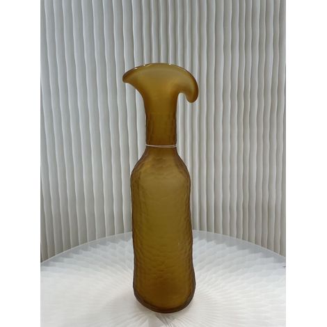 Grand Vase en Verre Vintage Coloris Ambre - Dimensions H36 x L7 x P7 cm - PANGIVO (1/5)
