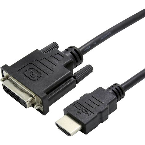 Câble adaptateur Value HDMI / DVI Fiche mâle HDMI-A, Fiche mâle DVI-D 24+1 pôles 0.15 m noir 12.99.3115 Câble HDMI Y155202 (1/3)
