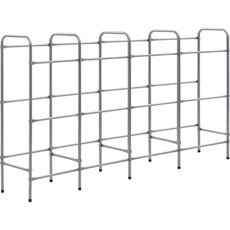 Étagère de rangement pour 12 caisses Argenté 190x33x116cm Acier (1/5)
