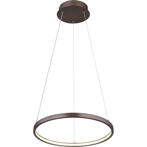 Suspension - marron - Ralph - métal - Ø 39cm - LED - 67192-19BR - (1/4)