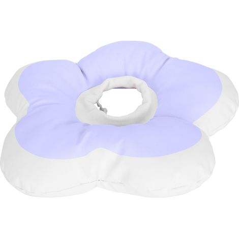 Collier anti-léchage Elizabeth pour chat, imperméable, en forme de fleur (violet, taille M) (1/5)
