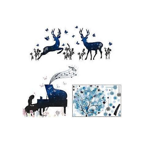 Selbstklebende Winterwunderland-Wandtattoos, abnehmbare Winter-Wandaufkleber in verschiedenen Farben, hochwertige Wandtattoos für saubere Oberflächen