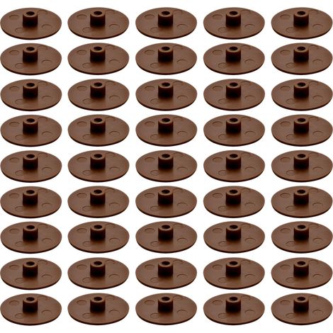 cyclingcolors 50x Coprivite tappo di copertura vite esagono interno SW 4 cappuccio mobili plastica, Marrone RAL 8007 (1/4)