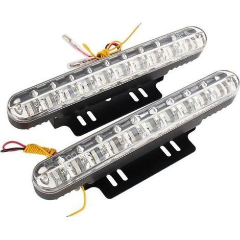 2x 30 LED 12V lampe diurne lumière de voiture DRL Daylight avec feux de virage, Voiture Feux De Jour Lampe Ampoule LED (1/4)