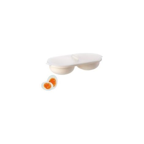 BRAVIX Cuiseur à Oeufs Micro-Ondes,Cuiseur à Oeufs Double Tasse, Moule à œufs,Fabricant doeufs pochés,antiadhésiveà,haute capacité,pour Omelette Petit-Déjeuner Rapide Cuisine Cuisine Outil (1/4)