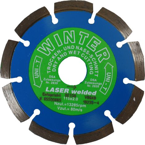 UNI-T LAMA DIAMANTATA 115mm/22.2mm INVERNO