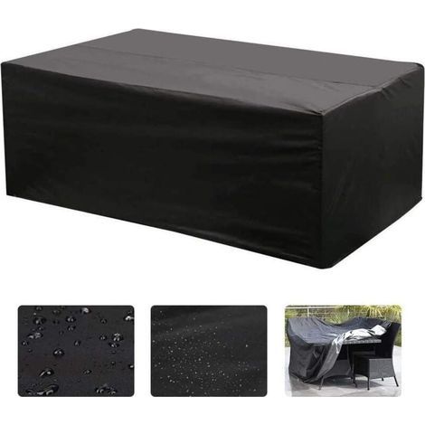 Rechteckige Tischdecke aus Oxford-Gewebe für Gartenmöbel mit UV-Schutz (126x126x74 cm) (1/4)