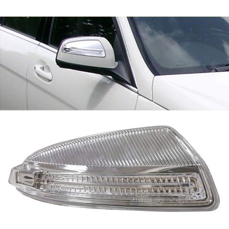 Gehäuse für Außenspiegelblinker – 1 Stück – ABS und PMMA – 12-V-LED, gelb – Kompatibel mit Mercedes W204 – Rechte Seite (1/5)