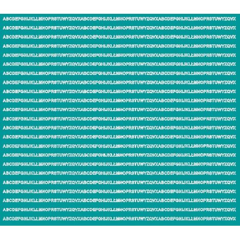 Lettere adesive autoadesive da 3 mm, colore turchese lucido (1/2)