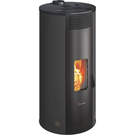 Stufa a pellet BIO Fancy 12.0kW PJ ERMETICA + CAN GRAY (1/5)
