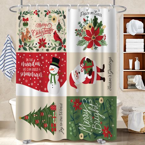 Rideau de douche 180x180 avec œillets bâche polyester douche pour ambiance spa à domicile (1/5)