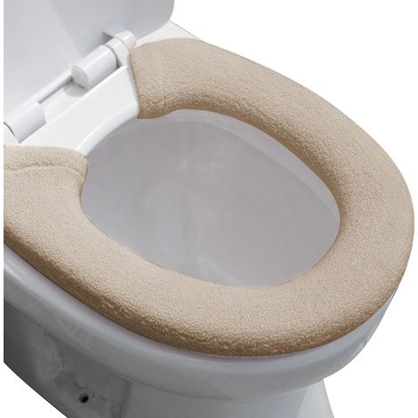 Housse de toilette épaisse pour usage domestique, coussin de toilette extra épais, coussin de toilette universel élargi, bouton, coussin de toilette (1/5)