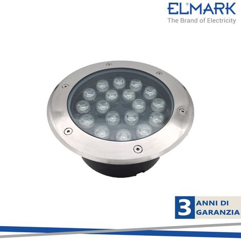 GRF1 APPARECCHIO DI ILLUMINAZIONE LED INSTALLAZIONE AD INCASSO 18W 3000K IP67 220V 30                    - Luce CALDA