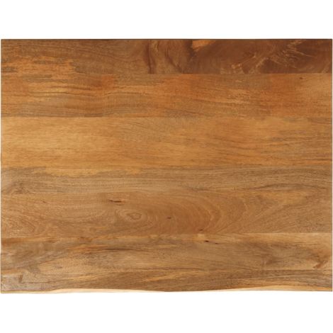 Tischplatte mit Baumkante 90x80x3,8 cm Massivholz Mango