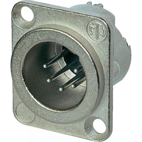 Neutrik NC5MD-LX Connettore XLR Spina a pannello contatti diritti Numero Poli (num): 5 Argento 1 pz.