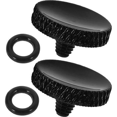 Bouton Déclencheur D'appareil Photo en Alliage D'aluminium Noir, Design Fileté, Lot de 2 Pièces, Réduit Les Vibrations Prise de Vue Stable (1/5)
