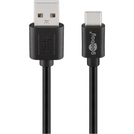 GOOBAY Câble de connexion USB 2.0 Hi-Speed, C/A 55466, 1 m, noir (1/2)