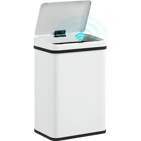 HOMCOM Kitchen Bin with Fast Motion Sensor, 40L Stainless Steel Sensor Bin (1/5)
