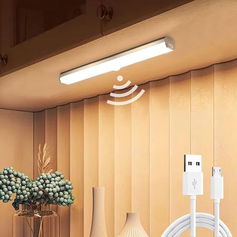Lampe Led Avec Capteur De Mouvement - 14 Perles Led 6000 K - Autonome Rechargeable - Pour Placard Bureau Chambre - 210 Mm (1/5)