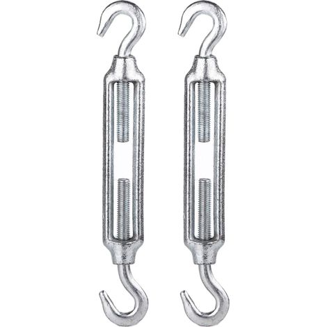 Wire Tensioner 12 x 125mm Galvanised Steel M12 DIN 1480 Hook Cable Tension (1/4)
