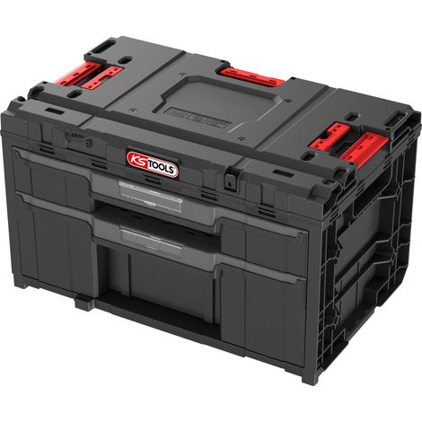 KS Tools - caisse a outils - malette outils 2 tiroirs - rangement d'atelier SCM - boite à outils  - 850.0385F