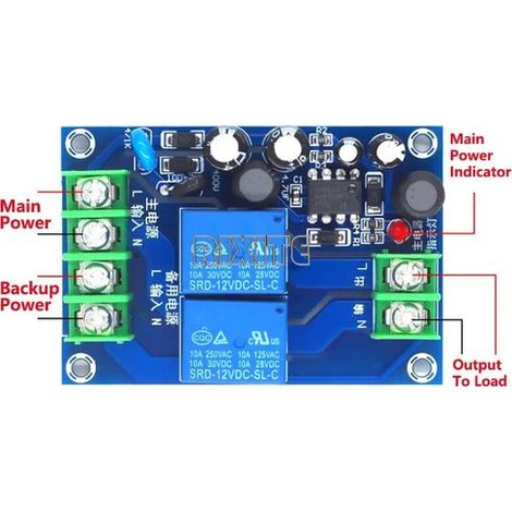 220 V, 10 A, Dual-Power-, Zwei-Eingänge-, Ein-Ausgangs-, automatisches bidirektionales Schaltmodul bei Stromausfall (1/4)