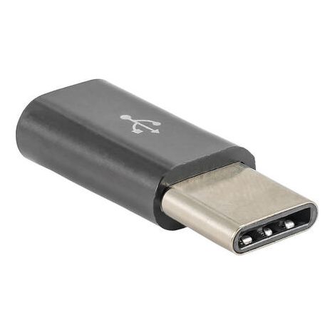 Adaptador Akyga AK-AD-46 USB-C a micro USB B Adaptador tipo C macho a hembra (1/2)