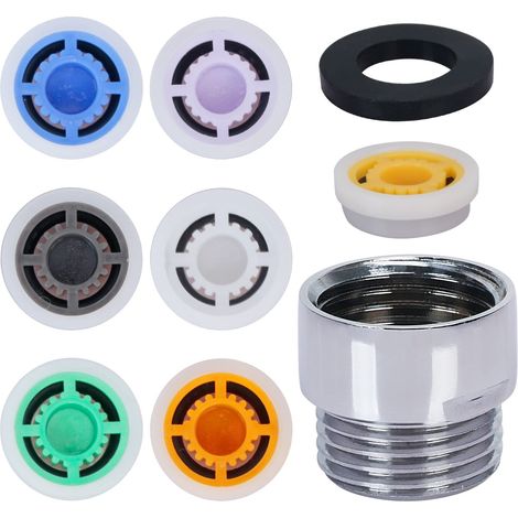 YOLOUP Set di 9 limitatori di flusso per doccia da 4 l,5 l,6 l,7 l,8 l,10 l,12 l,per risparmio idrico soffione doccia, riduzione di corrente,limitatore con filettatura 1/2, diametro per cucina bagno (1/4)