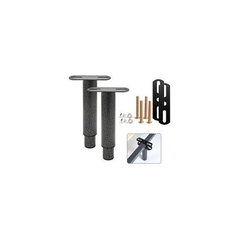 Pied De Lit, Pieds De Sommier, Lot De 2 Pied De Lit Liaison MéTal RéGlables En MéTal Pieds Pour Sommier, TrèS RéSistants Convient Pour Lattes Universel Sommier MéTal, Armoire, Canapé 18 à 33Cm (Gris)