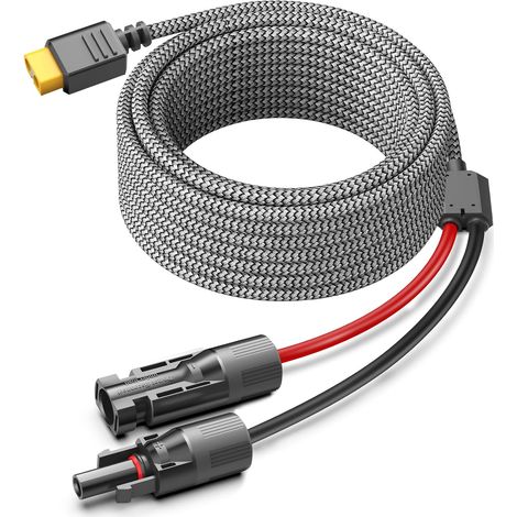 Câble de charge solaire vers XT60 Chargeur pour River Delta Delta 160W 220W 400W rallonge station d'alimentation portable et générateur (1/5)