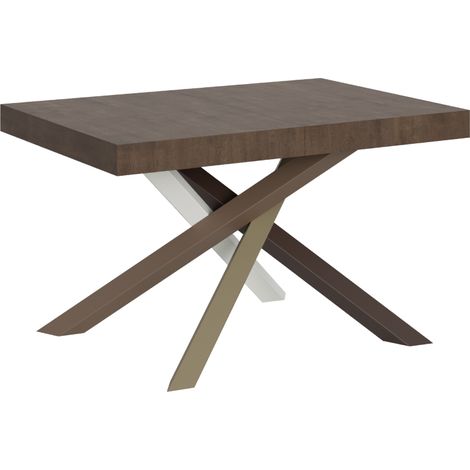 Tavolo allungabile 130/390x90 cm Volantis noce gambe multicolore 4/C