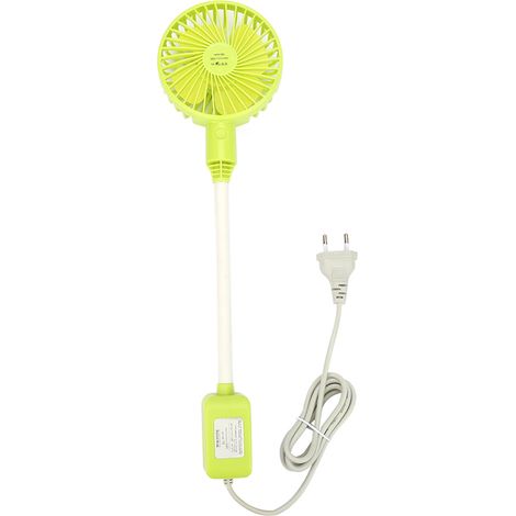 Ventilateur multifonction machine à coudre 100-240V, base magnétique puissante, prise UE, couleur verte, aimant fort pour usage domestique (1/5)