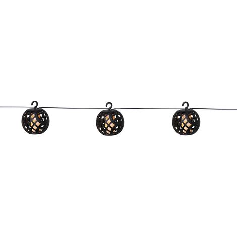 LED Solar-Lichterkette ,Flame', 8 LEDs, tanzende Flammen, schwarz, L 210 cm (1/5)