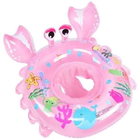 (Rose)Bouée Piscine Gonflable pour Enfants Siège Confortable - Facile à Porter (1/4)
