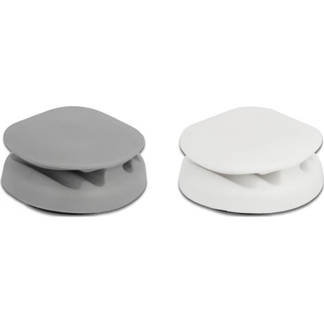Delock Portacables con 4 pasamuros autoadhesivo Juego de 2 piezas