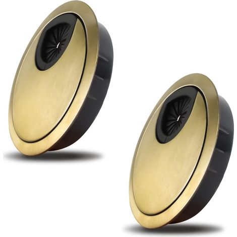 2 pcs Noble 60mm Cable Grommet Cover for Desks (Bronze) (1/5)