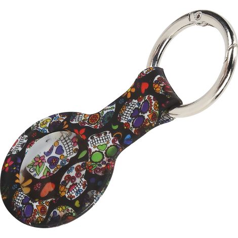 Étui de protection en silicone à motif imprimé avec boucle métallique, compatible avec l'iPhone LocatorColor Head (iOS). (1/5)