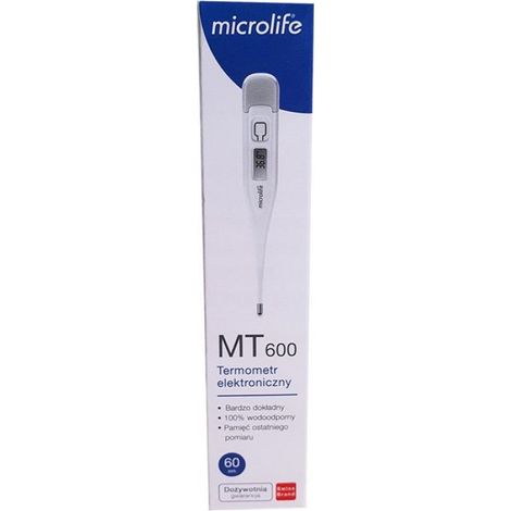 Thermomètre Digital - Écran LCD Grand Format - Précision ±0,1 °C - Mesure Buccale/Rectale/Axillaire - 1 Pièce (1/2)